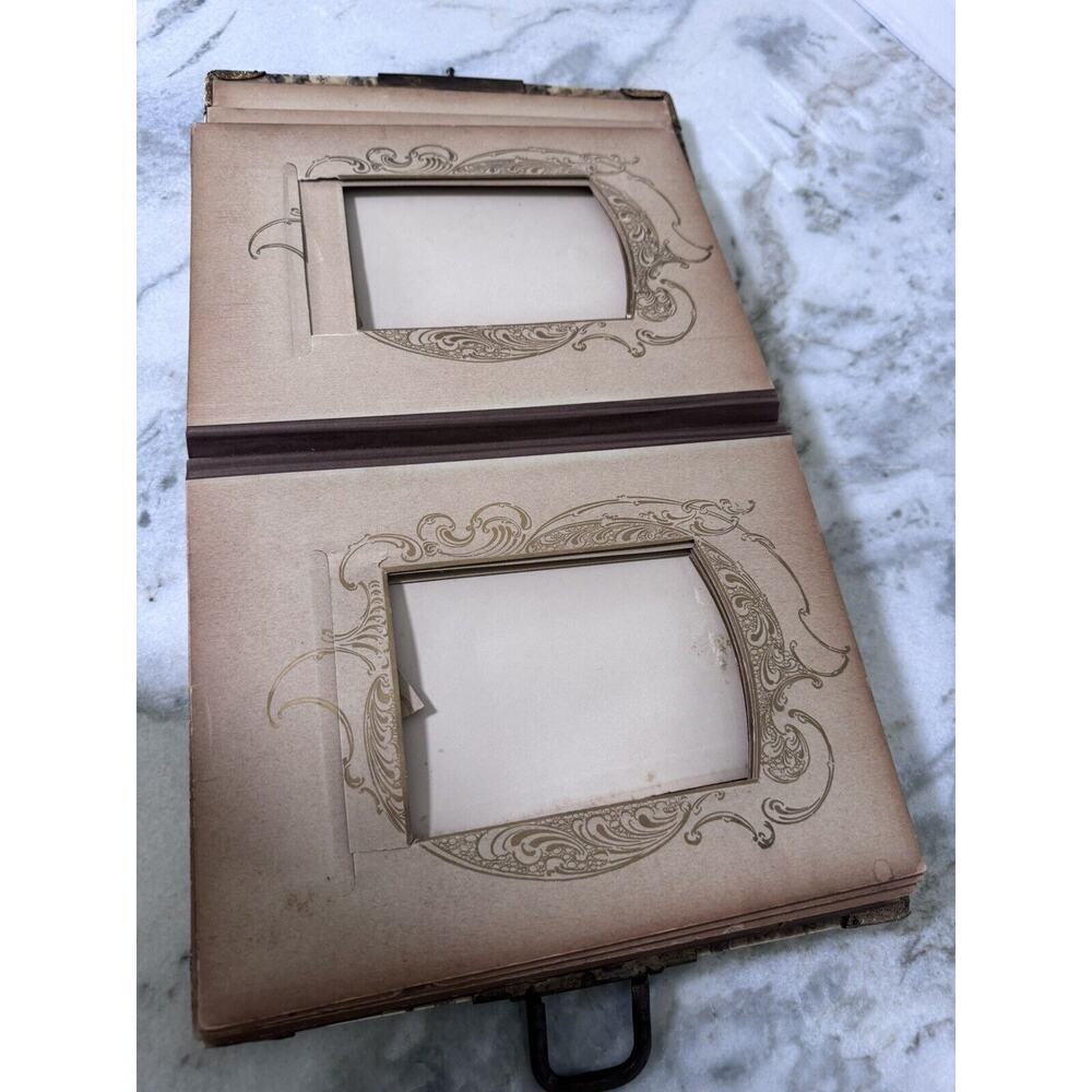 Antique Victorian Celluloid Hinged Photo Album - Picture 11 of 15